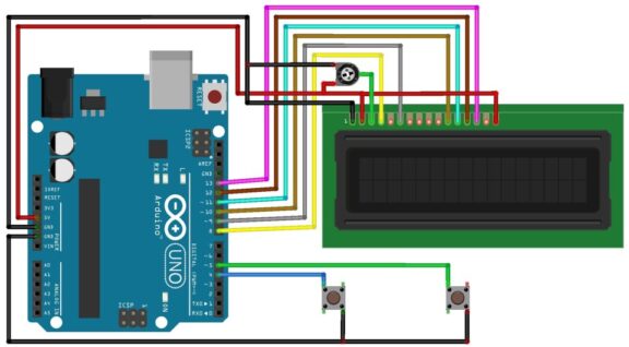 Stopwatch Arduino Circuit
