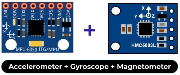 MPU6050 HMC5883L Sensor Fusion
