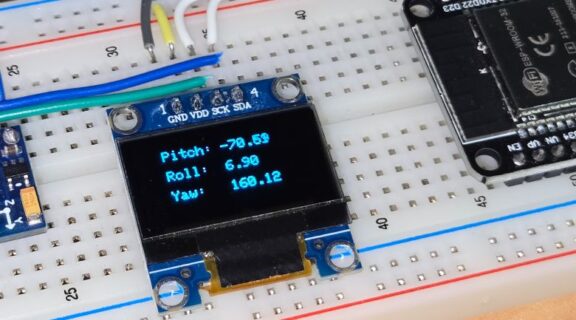 MPU6050 Pitch Roll Yaw Displaying on OLED