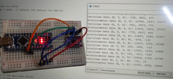 BMI160 Accelerometer Gyroscope Raw Reading with Arduino
