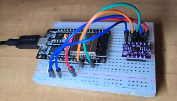 ESP32 BMI160 Circuit Connections