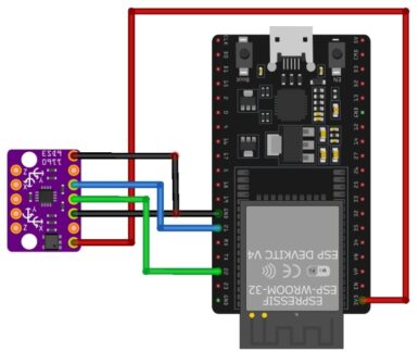 Interfacing BMI160 Accelerometer & Gyroscope with ESP32
