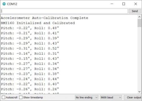 BMI160 Gyroscope Readings