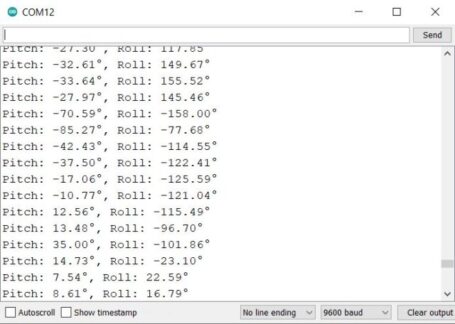 BMI160 Gyroscope Readings