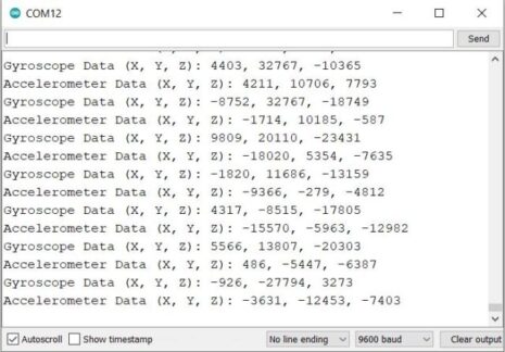 BMI160 Raw Values Readings