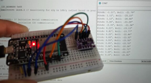 Tilt Angle Measurement with BMI160 & ESP32