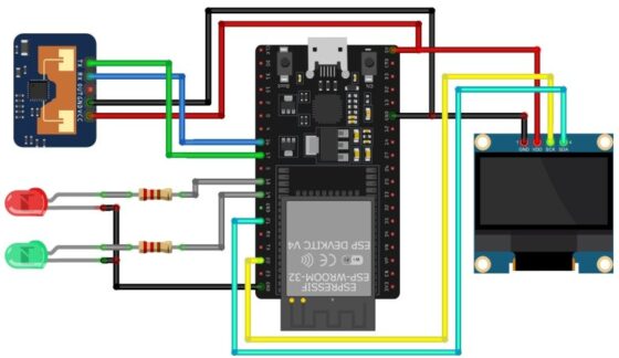 LD2410 with ESP32 LED OLED