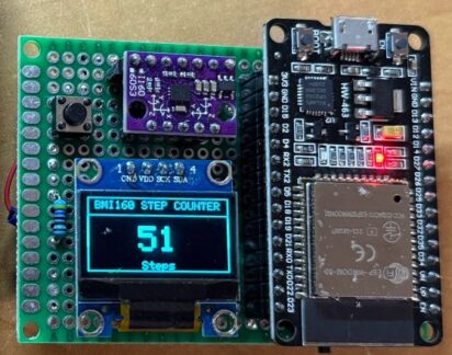 BMI160 ESP32 Pedometer Steps Counter