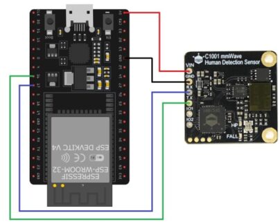 C1001 60 GHz mmWave Sensor with ESP32 Circuit
