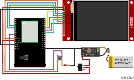 circuit diagram for the AMB82-Mini AI Vision Camera