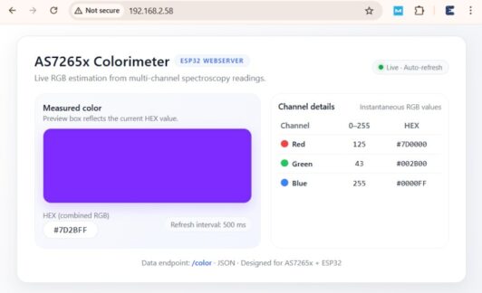 AS7265x True Color Analyzer ESP32
