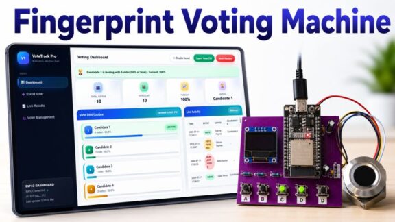 ESP32 Fingerprint Voting Machine with Live Web Dashboard