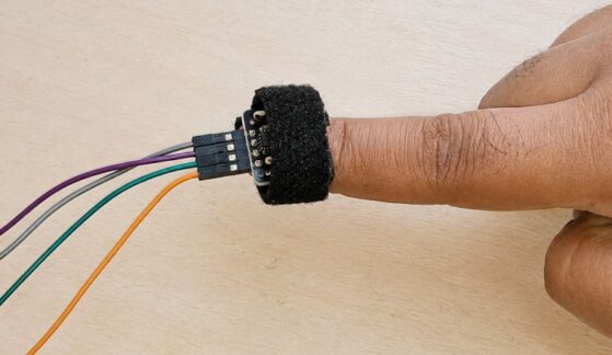 Finger placement on MAX30102
