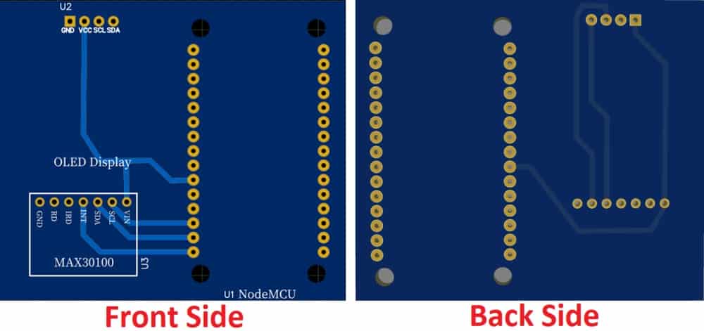 MAX30100 ESP8266 PCB Board